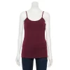 Women's Sonoma Goods For Life® Everyday Built-In Support Camisole -Sonoma Clothing Store 2433356 Maroon