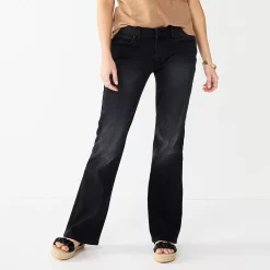 Women's Sonoma Goods For Life® Midrise Bootcut Jeans 25 Women's Sonoma Goods For Life® Midrise Bootcut Jeans -Sonoma Clothing Store 2955090 Black Wash