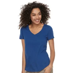 Petite Sonoma Goods For Life® Essential V-Neck Tee -Sonoma Clothing Store 3053848 Bennet Navy