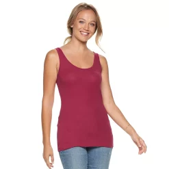 Women's Sonoma Goods For Life® Layering Tank -Sonoma Clothing Store 3381138 Burgundy Ribbon
