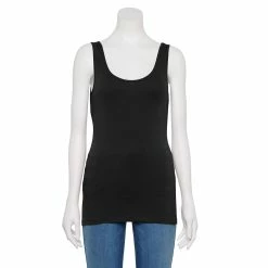 Women's Sonoma Goods For Life® Layering Tank -Sonoma Clothing Store 3381138 Pitch Black