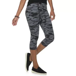 Women's Sonoma Goods For Life® Wide-Waist Capri Leggings 62 Women's Sonoma Goods For Life® Wide-Waist Capri Leggings -Sonoma Clothing Store 3584124 Gray Camo