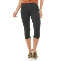 Women's Sonoma Goods For Life® Wide-Waist Capri Leggings 40 Women's Sonoma Goods For Life® Wide-Waist Capri Leggings -Sonoma Clothing Store 3584124 Gray Heather