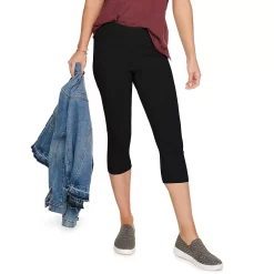 Women's Sonoma Goods For Life® Wide-Waist Capri Leggings 52 Women's Sonoma Goods For Life® Wide-Waist Capri Leggings -Sonoma Clothing Store 3584124 Pitch Black