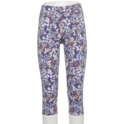 Petite Sonoma Goods For Life® Wide-Waist Capri Leggings -Sonoma Clothing Store 3590181 Blue Lilac Ditsy