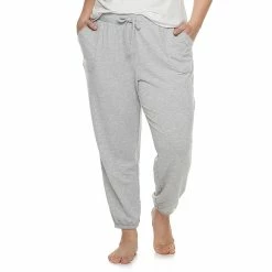 Plus Size Sonoma Goods For Life® Elastic Hem Essential Pajama Pants 8 Plus Size Sonoma Goods For Life® Elastic Hem Essential Pajama Pants -Sonoma Clothing Store 3671959 Charcoal Heather