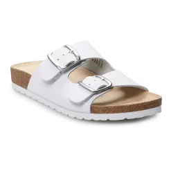 Sonoma Goods For Life® Artwork Women's Leather Sandals -Sonoma Clothing Store 3905129 White