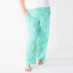 Plus Size Sonoma Goods For Life® Knit Pajama Pants -Sonoma Clothing Store 4212360 Turquoise Summer