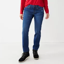 Women's Sonoma Goods For Life® Straight-Leg High-Waisted Curvy Jeans -Sonoma Clothing Store 4380113 Wyatt