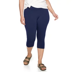 Plus Size Sonoma Goods For Life® Knit Capri Leggings -Sonoma Clothing Store 4878367 Navy