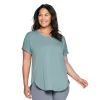 Plus Size Sonoma Goods For Life® Supersoft Short Sleeve Top -Sonoma Clothing Store 4886368 Rowley Blue