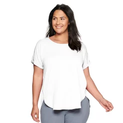 Plus Size Sonoma Goods For Life® Supersoft Short Sleeve Top -Sonoma Clothing Store 4886368 White