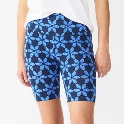 Women's Sonoma Goods For Life® High-Waist Bike Shorts -Sonoma Clothing Store 4910074 Navy Floral