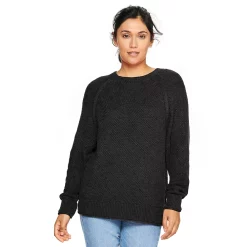 Women's Sonoma Goods For Life® All Over Stitch Crewneck Sweater 31 Women's Sonoma Goods For Life® All Over Stitch Crewneck Sweater -Sonoma Clothing Store 4923526 Black