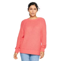 Women's Sonoma Goods For Life® All Over Stitch Crewneck Sweater 32 Women's Sonoma Goods For Life® All Over Stitch Crewneck Sweater -Sonoma Clothing Store 4923526 Coral Breeze