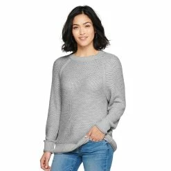 Women's Sonoma Goods For Life® All Over Stitch Crewneck Sweater 25 Women's Sonoma Goods For Life® All Over Stitch Crewneck Sweater -Sonoma Clothing Store 4923526 Light Gray