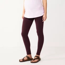 Maternity Sonoma Goods For Life® Full Belly Panel Leggings -Sonoma Clothing Store 4959690 Wine