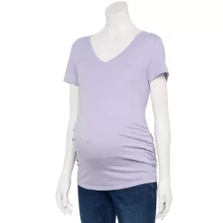 Maternity Sonoma Goods For Life® Essential V-Neck Tee -Sonoma Clothing Store 4980526 Glazed Berry