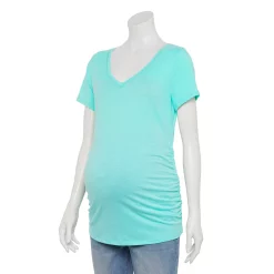 Maternity Sonoma Goods For Life® Essential V-Neck Tee -Sonoma Clothing Store 4980526 Light Blue