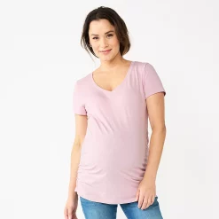 Maternity Sonoma Goods For Life® Essential V-Neck Tee -Sonoma Clothing Store 4980526 Lilac Cream