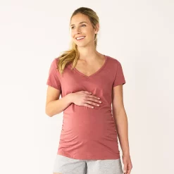 Maternity Sonoma Goods For Life® Essential V-Neck Tee -Sonoma Clothing Store 4980526 Shabby Mauve