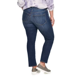 Plus Size Sonoma Goods For Life® Premium Elastic-Waist Midrise Straight-Leg Jeans -Sonoma Clothing Store 4988856 ALT