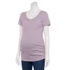 Maternity Sonoma Goods For Life® Essential Scoopneck Tee -Sonoma Clothing Store 4998304 Violet