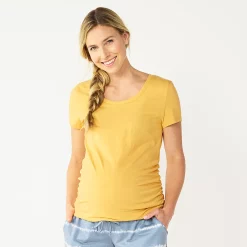 Maternity Sonoma Goods For Life® Essential Scoopneck Tee -Sonoma Clothing Store 4998304 Yellow