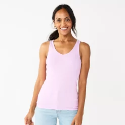 Women's Sonoma Goods For Life® Everyday Ribbed Tank 43 Women's Sonoma Goods For Life® Everyday Ribbed Tank -Sonoma Clothing Store 5046234 Bright Purple