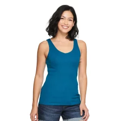Women's Sonoma Goods For Life® Everyday Ribbed Tank 39 Women's Sonoma Goods For Life® Everyday Ribbed Tank -Sonoma Clothing Store 5046234 Deep Teal