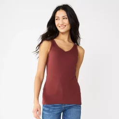 Women's Sonoma Goods For Life® Everyday Ribbed Tank 46 Women's Sonoma Goods For Life® Everyday Ribbed Tank -Sonoma Clothing Store 5046234 Maroon