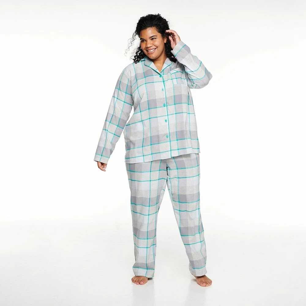 Plus Size Sonoma Goods For Life® Flannel Pajama Shirt & Pajama Pants Set 4 Plus Size Sonoma Goods For Life® Flannel Pajama Shirt & Pajama Pants Set - Image 2