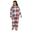 Plus Size Sonoma Goods For Life® Flannel Pajama Shirt & Pajama Pants Set -Sonoma Clothing Store 5146738 Red Tartan