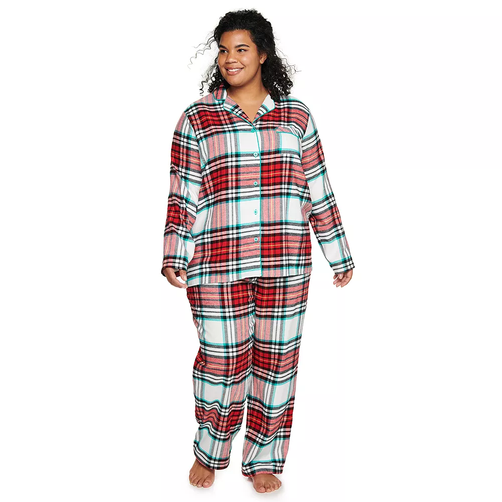 Plus Size Sonoma Goods For Life® Flannel Pajama Shirt & Pajama Pants Set 3 Plus Size Sonoma Goods For Life® Flannel Pajama Shirt & Pajama Pants Set