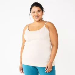 Plus Size Sonoma Goods For Life® Spaghetti Strap Cami -Sonoma Clothing Store 5158435 Light Beige