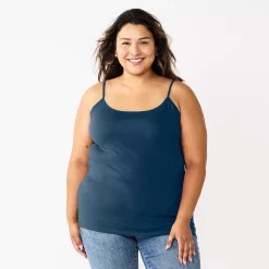 Plus Size Sonoma Goods For Life® Spaghetti Strap Cami -Sonoma Clothing Store 5158435 Marval Blue
