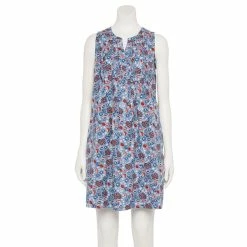 Women's Sonoma Goods For Life® Pintuck Linen-Blend Dress -Sonoma Clothing Store 5215954 Americana Floral