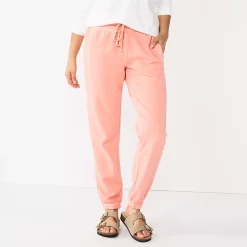 Women's Sonoma Goods For Life® Cinched Knit Jogger Pants 19 Women's Sonoma Goods For Life® Cinched Knit Jogger Pants -Sonoma Clothing Store 5225497 Coral