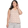 Plus Size Sonoma Goods For Life® V-Neck Tank 1 Plus Size Sonoma Goods For Life® V-Neck Tank -Sonoma Clothing Store 5226888 Tan Maggie Floral