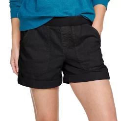 Petite Sonoma Goods For Life® Rib Waistband Utility Shorts -Sonoma Clothing Store 5237319 Black