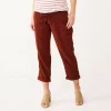 Maternity Sonoma Goods For Life® Under-The-Belly Utility Crop Pants -Sonoma Clothing Store 5239302 Burgundy Dahlia