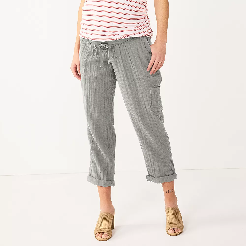 Maternity Sonoma Goods For Life® Under-The-Belly Utility Crop Pants 4 Maternity Sonoma Goods For Life® Under-The-Belly Utility Crop Pants - Image 2