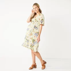 Maternity Sonoma Goods For Life® Flutter Sleeve Wrap Dress -Sonoma Clothing Store 5241695 Stripe Floral