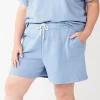 Plus Size Sonoma Goods For Life® French Terry Sweat Shorts -Sonoma Clothing Store 5241778 Gear Blue