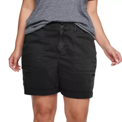 Plus Size Sonoma Goods For Life® Utility Bermuda Shorts -Sonoma Clothing Store 5242679 Black