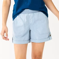 Women's Sonoma Goods For Life® Easy Pull-On 5" Utility Shorts -Sonoma Clothing Store 5243307 Light Blue