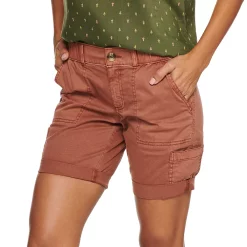 Women's Sonoma Goods For Life® Comfort Waist Utility Bermuda Shorts -Sonoma Clothing Store 5243469 Cinnamon