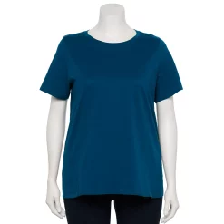 Plus Size Sonoma Goods For Life® Everyday Crewneck Tee -Sonoma Clothing Store 5259072 Dark Teal