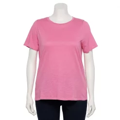 Plus Size Sonoma Goods For Life® Everyday Crewneck Tee -Sonoma Clothing Store 5259072 Mauve Peony