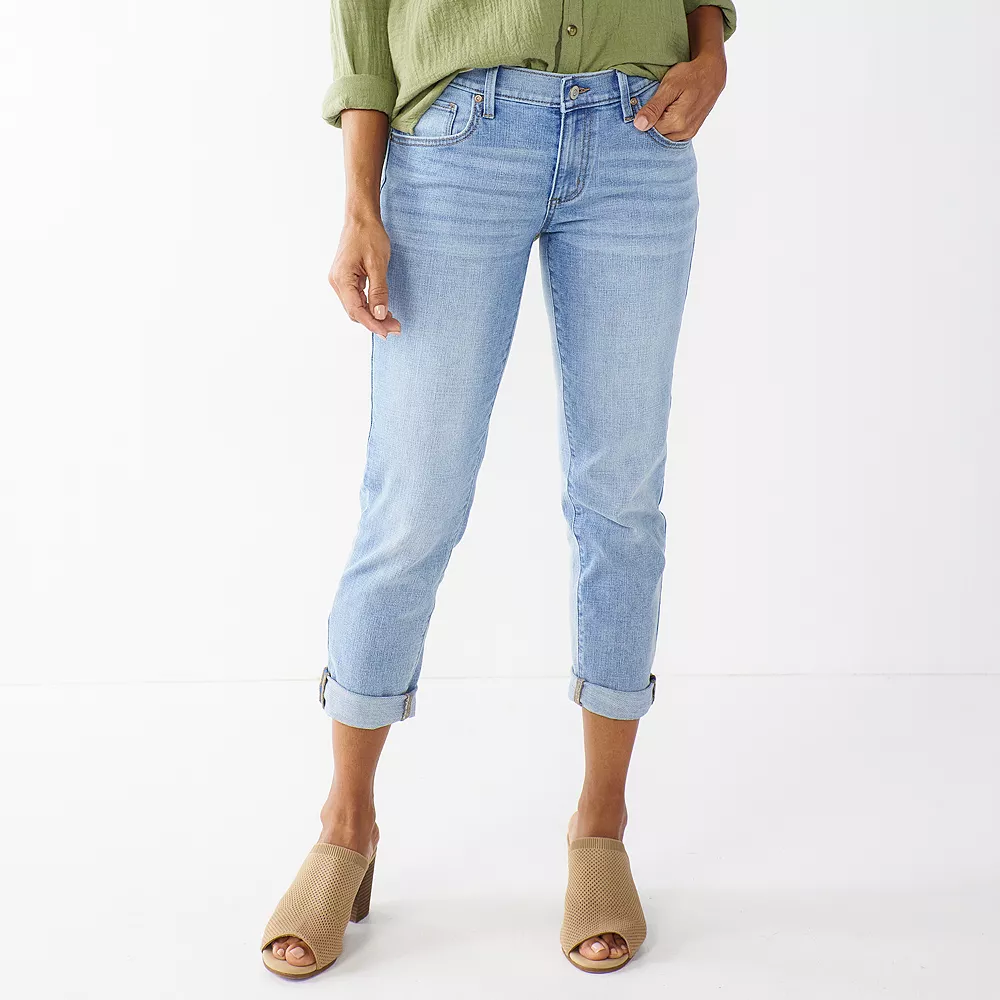 Petite Sonoma Goods For Life® Cuffed Girlfriend Jeans 4 Petite Sonoma Goods For Life® Cuffed Girlfriend Jeans - Image 2